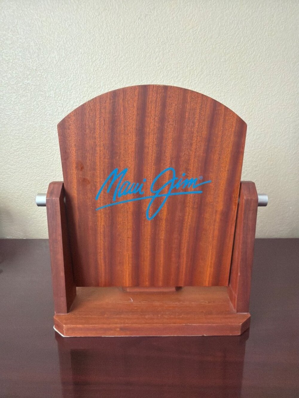 Maui Jim Sunglasses Dealer Display Wood Vanity Countertop Tilt Mirror - Picture 8 of 12